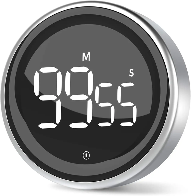 Magnetic Digital Kitchen Timer Easy-to-Use Countdown Countup Feature Kids Seniors Cooking Classroom Fitness Test Instruments