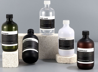 Bouteille en plastique de shampooing de revitalisant pour cheveux vide de haute qualité 400ml bouteilles en plastique PET cosmétiques rondes avec logo personnalisé