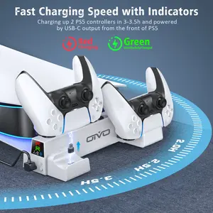 Nuovo Supporto di Raffreddamento Orizzontale per Console PS5 con Base e Caricatore per Controller PS5 per Edizioni Disco e Digitale di <span class=keywords><strong>Play</strong></span>.station 5 - Product Image 4