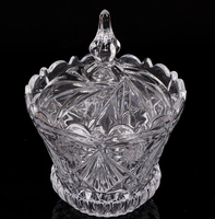Pot de sucre en verre transparent, sucrier en cristal, sucrier en verre, bocaux de bonbons avec couvercle, vente en gros de ml