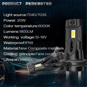 T7s công suất cao H7 H4 Led Bulb Đèn pha 6500K 1800lm 12V mạnh mẽ tốt nhất H4 led Diode được phê duyệt H7 Mini Đèn - Product Image 6