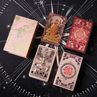 Cartes de tarot rectangulaires imprimées UV, étanches en PET, ensemble complet authentique, best-seller transfrontalier, boîte en carton pour jeu de puzzle avec logo personnalisé