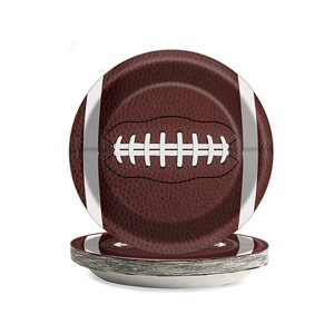 Ensemble de vaisselle sur le thème du football américain, pour anniversaire, Super Bowl, fête de rugby, fournitures pour fête d'enfants et d'adultes, pack d'assiettes en papier - Product Image 6