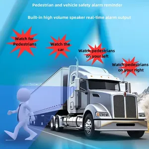 7Inch 4ch Scherm Vrachtwagen Auto Bsd Dode Hoek Detectie Monitor Systeem Ai 720P Dvr Monitor 4 Gesplitst Scherm Monitor