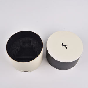 Tube d'emballage <span class=keywords><strong>en</strong></span> papier rond noir à dessus plat recyclable de grand <span class=keywords><strong>diamètre</strong></span> avec couvercle pour cadeaux cosmétiques vente <span class=keywords><strong>en</strong></span> <span class=keywords><strong>gros</strong></span> - Product Image 3