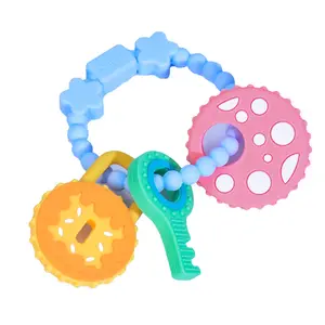 Colorful New Design Custom Montessori Building Blocks Baby Sensory Silicone Pull String Montessori Sensory Toys Baby