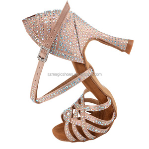 Zapatos de baile latino con diamantes de imitación, para mujer - Product Image 3