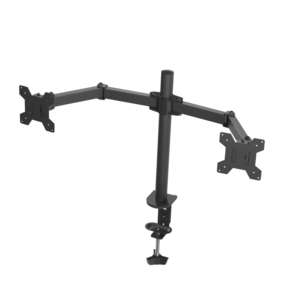 Support <span class=keywords><strong>double</strong></span> moniteur pour <span class=keywords><strong>écran</strong></span> de 27 pouces, montage sur table de bureau avec <span class=keywords><strong>bras</strong></span> réglables, inclinaison à 90 degrés, nouveau modèle en acier SPCC - Product Image 6