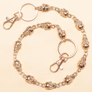 Cadena para Pantalones con Colgante de Calavera Metálica, Estilo Hip Hop Casual Unisex, Cadena Corporal de Aleación de Zinc para Hombres y Mujeres - Product Image 3