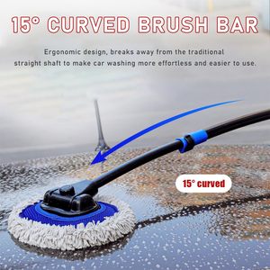 <span class=keywords><strong>Brosse</strong></span> de <span class=keywords><strong>lavage</strong></span> de voiture avec manche long 45 "Longueur réglable Pôle courbé rétractable Vadrouille de <span class=keywords><strong>lavage</strong></span> <span class=keywords><strong>automobile</strong></span> <span class=keywords><strong>Brosse</strong></span> en microfibre sans rayures - Product Image 4