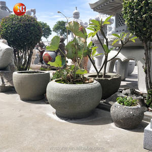 Magnifiques pots à fleurs en pierre <span class=keywords><strong>de</strong></span> granit naturelle sculptés à la main, <span class=keywords><strong>taille</strong></span> personnalisée, grand <span class=keywords><strong>pot</strong></span> <span class=keywords><strong>de</strong></span> jardin extérieur à vendre - Product Image 2