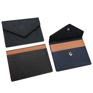 Korean Saffiano Genuine Leather MA1 Snap Card <b>Holder</b> Compact Business Card <b>Wallet</b> Scratch Resistant Wear Resistant Daily Pouch - Product Image 1