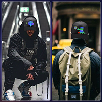Nueva Gorra LED RGB con Carga USB, Control por Aplicación, Programable, Ajustable, Deportiva, para Fiestas, con Pantalla LED Inteligente