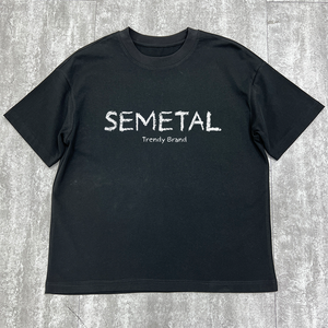 Streetwear personnalisé T-shirts d'été personnalisés en éponge française imprimée T-shirts graphiques en coton surdimensionné - Product Image 3