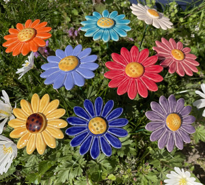 Ceramic Flower <strong>Daisy</strong> Pottery Large Plant Stake Fairy <strong>Garden</strong> Accessories Artificial Ceramic Flower <strong>Daisies</strong> - Product Image 3
