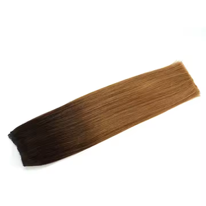 Extensiones de <span class=keywords><strong>Cabello</strong></span> con Clip, Color Rubio <span class=keywords><strong>Miel</strong></span> <span class=keywords><strong>Oscuro</strong></span> Degradado, <span class=keywords><strong>Cabello</strong></span> Europeo Liso de 100g, 8-24 Pulgadas, Puntas Gruesas y Abundantes, Venta al Por Mayor de Fábrica - Product Image 2