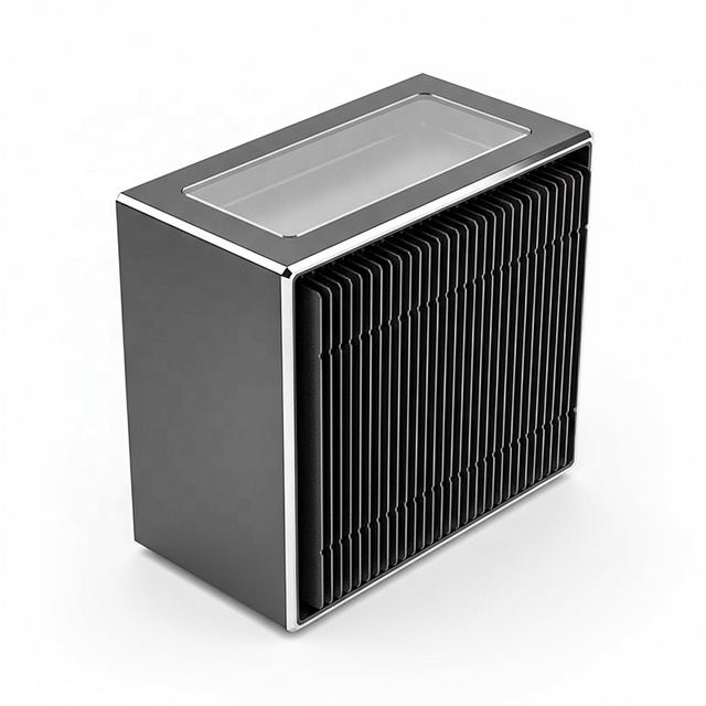 Custom Square Industrial PC Enclosure Heat Sink Passive Air Cooling Radiator with Dense Vertical Fins Fanless IPC Shell Heatsink