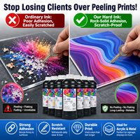 Encre UV rigide Epson 1000 ml, résistante aux rayures, haute saturation, pour impression sur verre, acrylique, métal XP600 I3200