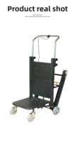 Chariot d'escalade pliable grande taille pour escaliers, véhicule tout-terrain à quatre roues entièrement automatique