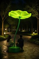 Nouvelle lampe LED étanche IP65 en forme de feuille de lotus pour la décoration de Noël et du Nouvel An