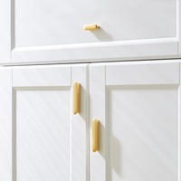 Poignées de tiroir en or brossé Poignées d'armoire contemporaines Finition mate Accessoires de quincaillerie de garde-robe de cuisine