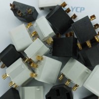 Prise de courant auto-terrestre YCP EU 4.8 à 3 broches avec courant nominal 10A/16A 250V pour usage résidentiel