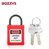 Cadenas de sécurité isolé BOZZYS avec clé maîtresse, anse en nylon 4*20MM, haute sécurité, durable, pour verrouillage-indication industriel CE