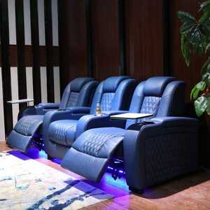 Fauteuil Inclinable <span class=keywords><strong>Électrique</strong></span> de Massage Relaxant, <span class=keywords><strong>Canapé</strong></span> de Salon ou de Cinéma Fonctionnel en Cuir Véritable, Style Nordique Moderne - Product Image 3