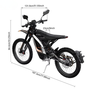 Moto électrique tout-terrain WISH 04 en gros, 75 km/h, 3700W, 60V, 21AH, moteur sans balais, nouveau pneu de 14 pouces, cyclomoteur électrique, moto tout-terrain - Product Image 3