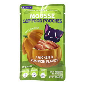 Comida húmeda cremosa para gatos, nutrición equilibrada, Etiqueta Privada, 85g, para todas las edades, con pechuga de pollo al vapor Real, bocadillos de comida húmeda para gatos - Product Image 1