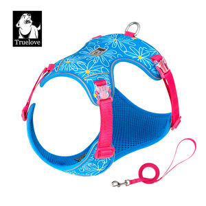 Truelove, arnés de malla de nailon ultraligera de alta calidad para mascotas, Correa Floral de lujo para entrenamiento nocturno reflectante para perros y gatos - Product Image 1