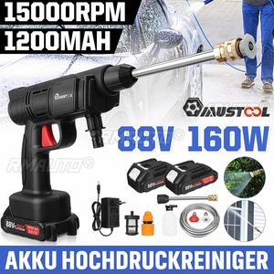 เครื่องฉีดน้ำแรงดันสูงไร้สาย 1500W 2 รุ่น สำหรับล้างรถ พร้อมปืนฉีดน้ำไฟฟ้า และเครื่องทำโฟม ใช้กับแบตเตอรี่ Makita 18V - Product Image 1