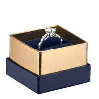 Boîte rigide en papier avec couvercle et base amovibles, en cuir PU, pour bijoux, avec insert en velours, pour bague, pendentif, boîte cadeau, logo personnalisé