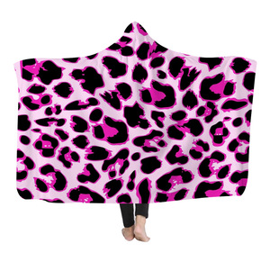 Drop Shipping autunno e inverno caldo piccolo <span class=keywords><strong>mantello</strong></span> alla moda coperta con cappuccio tutto su stampa comoda coperta indossabile - Product Image 4