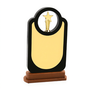 Placa de madera duradera de primera calidad con acabado elegante para premios a empleados y reconocimiento profesional. - Product Image 1