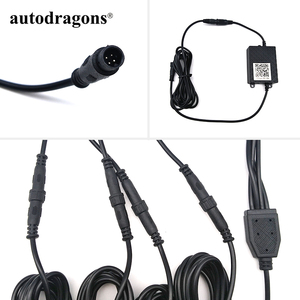 Autodragons Bande LED RGB 4*5050SMD 12V à contrôle par application, effet de poursuite et de défilement, éclairage d'ambiance sous voiture - Product Image 3