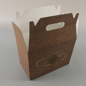 Caja para Pollo Frito con Asa, Envase Corrugado para Llevar Pollo, Contenedor Portátil para <span class=keywords><strong>Comida</strong></span> Rápida con Asa Troquelada - Product Image 4