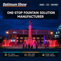 Fontaine d'eau musicale extérieure à LED multicolores DMX512 pour bassin commercial, grand bassin, avec éclairage optimal pour spectacle