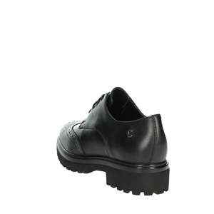 Chaussures habillées en cuir noir pour femmes Cinzia Soft, style Oxford, semelle plateforme - Product Image 1