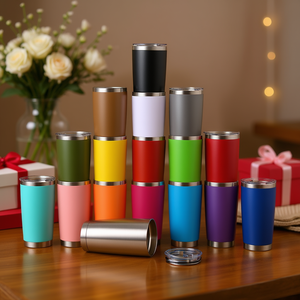 Hly Stainless Steel Vacuum Tumbler 20Oz Thermostatic Cup With Lid Gift <b>Box</b> Set For Adults Modern Design Eco Friendly - Product Image 2