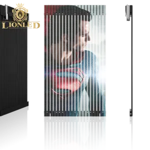 Lionled outdoor 16.6-16.6mm 3d Poster Curved Giant Mesh Big Tv Outside Flexible Panel Advertising Outdoor Led Screen