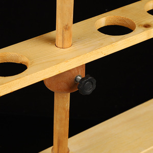 Support en bois pour entonnoirs Hirozumi, hauteur réglable, multi-trous, équipement de laboratoire - Product Image 1