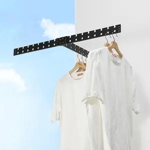 Складная настенная Выдвижная телескопическая сушилка для одежды из алюминиевого сплава для балкона