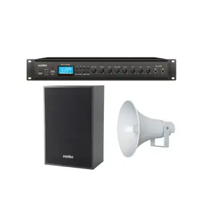 Luidsprekers Met Mixer Versterker Public Address Systeem Audio Professionele Volledige Set Adres Pa Systeem Eindversterker