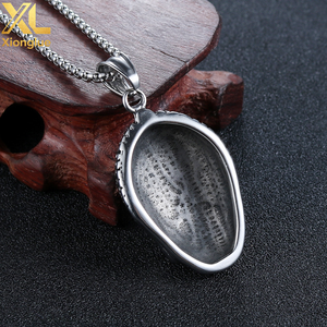 Collar de acero inoxidable con colgante tridimensional de Buda Sakyamuni, venta al por mayor de fábrica, para hombre, SP572 - Product Image 4