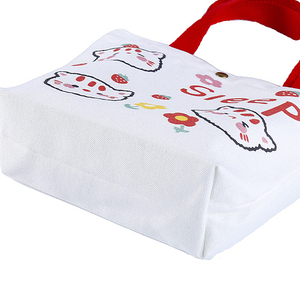 Custom Canvas Tote <b>Bag</b> Cartoon Letter Print Reusable Shopping Shoulder <b>Bag</b> <b>Gift</b> Travel Carryall - Product Image 5