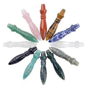 Pendolo in Cristallo Naturale Egiziano 60MM, Bacchetta in Pietra Preziosa Intagliata per Divinazione, Guarigione, Reiki e Meditazione - Product Image 1