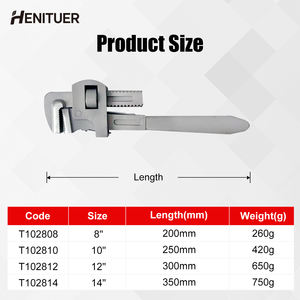<span class=keywords><strong>Clé</strong></span> <span class=keywords><strong>à</strong></span> pipe en titane HENITUER T1028, outils en titane non magnétiques, adaptée aux domaines de l'aviation, de la médecine et de l'usage domestique - Product Image 6