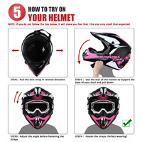 Casque tout-terrain certifié 3C, coque ABS, style rallye, pour motos de route et tout-terrain, avec visière, unisexe