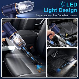 Aspirador de lavado de coches de mano inalámbrico portátil de 120W de alta potencia <span class=keywords><strong>9000Pa</strong></span> con luz LED y boquillas múltiples - Product Image 6